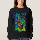 Elephant Face Pop Art Sweatshirt (Vorderseite)