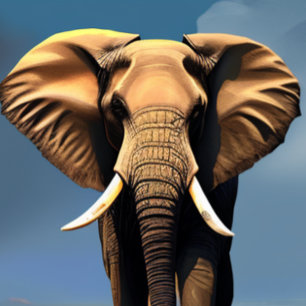 Elephant Face T - Shirt