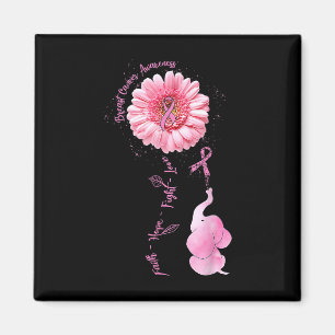 Elephant Faith Hope Liebe Brustkrebs Bewusstsein Magnet