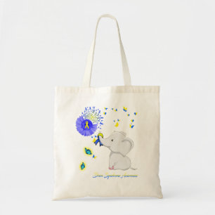 Elephant Faith Hope Liebe Down Syndrome Awareness Tragetasche