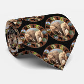 Elephant Family Africa Circle Neck Tie Krawatte (Gerollt)