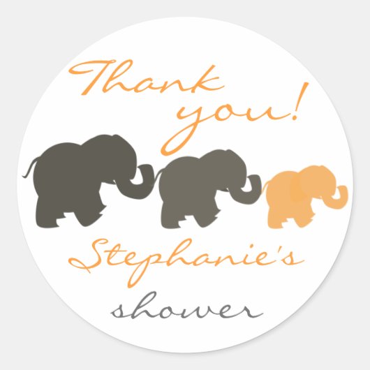 Elephant Family Danke Stickers (Vorderseite)