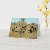 ELEPHANT FAMILY KARTE (Gelbe Blume)