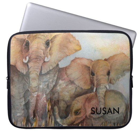 ELEPHANT FAMILY LAPTOPSCHUTZHÜLLE (Vorderseite)