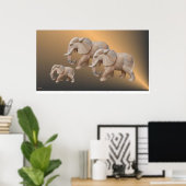 Elephant Family Poster (Heimbüro)