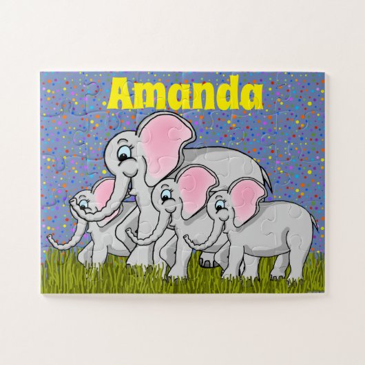 Elephant Family Puzzle (Horizontal)