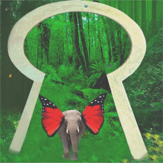 Elephant Fantasy Sticker (Vorderseite)