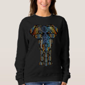 Elephant, farbenfroher Elefant Sweatshirt (Vorderseite)
