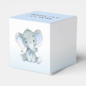 Elephant Favor Box - Boy Baby Shooter Niedlich Geschenkschachtel (Rückseite)