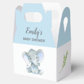 Elephant Favor Box (Boy Baby Shower / Birthday) Geschenkschachtel (Geöffnet)