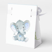 Elephant Fevor Box (Boy Baby Shower) Geschenkschachtel (Rückseite)