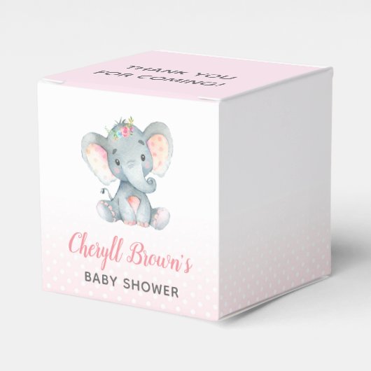 Elephant Fevor Box - Girl Baby Shooter Pink Geschenkschachtel (Vorderseite)