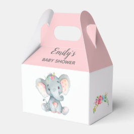 Elephant Fevor Box (Girl Baby Shower / Birthday) Geschenkschachtel