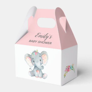 Elephant Fevor Box (Girl Baby Shower / Birthday) Geschenkschachtel
