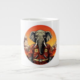 Elephant Firefighter Jumbo-Tasse
