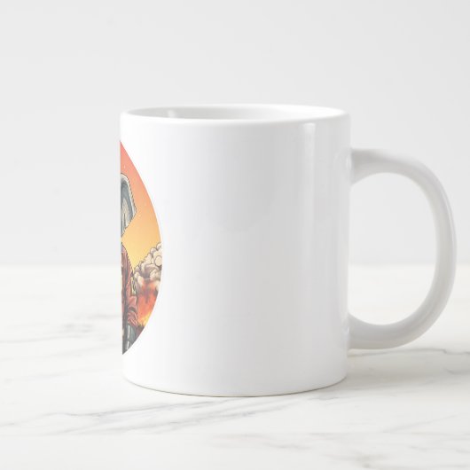 Elephant Firefighter Jumbo-Tasse (Rechts)