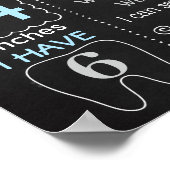 Elephant First Birthday Party Chalkboard Poster (Ecke)