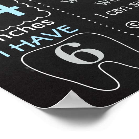 Elephant First Birthday Party Chalkboard Poster (Ecke)