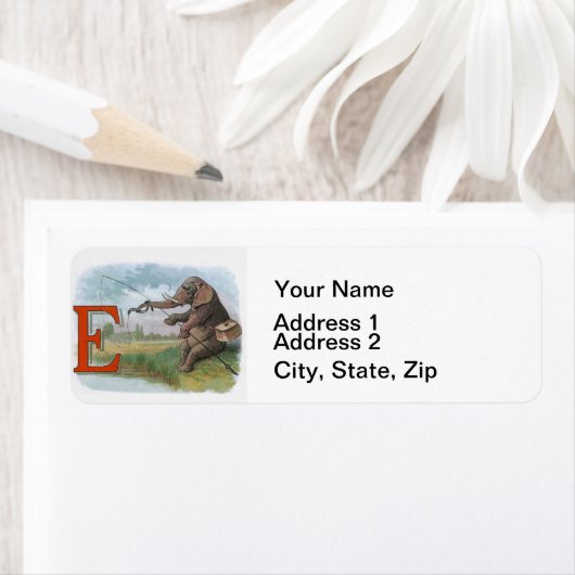 Elephant Fischer Fishing Illustration (Insitu)