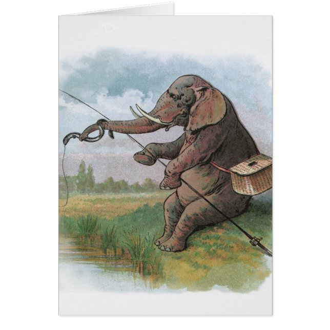 Elephant Fischer Fishing Illustration (Vorne)