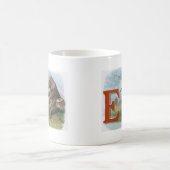 Elephant Fischer Fishing Illustration Kaffeetasse (Mittel)