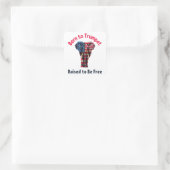 Elephant Flag America Quadratischer Aufkleber (Tasche)