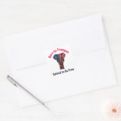 Elephant Flag America Quadratischer Aufkleber (Umschlag)
