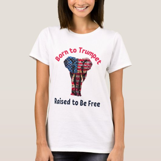 Elephant Flag America T-Shirt (Vorderseite)