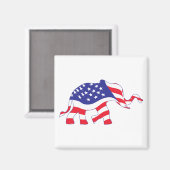 Elephant-FLAG Magnet (Vorderseite/Rückseite)