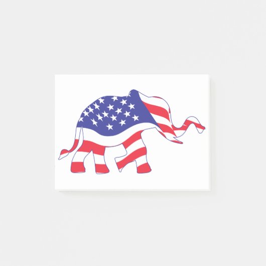 Elephant-FLAG Post-it Klebezettel (Vorderseite)