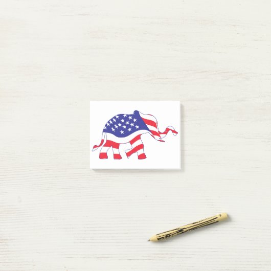 Elephant-FLAG Post-it Klebezettel (Auf Schreibtisch)