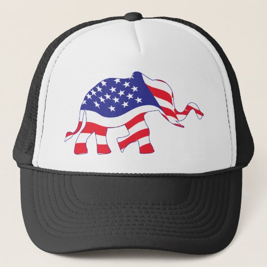 Elephant-FLAG Truckerkappe (Vorderseite)