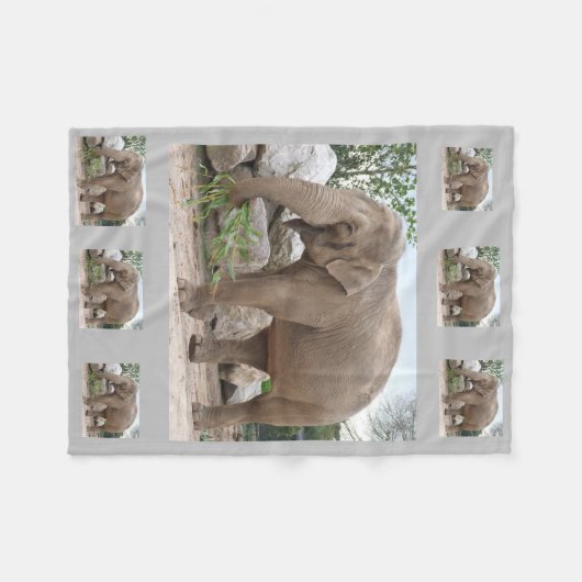 Elephant Fleece Blanket (Vorderseite (Horizontal))