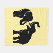 Elephant Fleece Blanket - Farbe auswählen (Vorderseite (Horizontal))