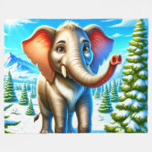 Elephant Fleecedecke (Vorderseite (Horizontal))