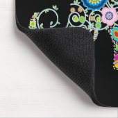 Elephant Floral Art Mousepad (Ecke)