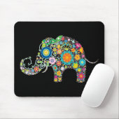 Elephant Floral Art Mousepad (Mit Mouse)