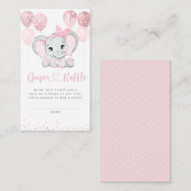 Elephant Floral Baby Duwer Diaper Raffle