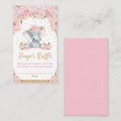 Elephant Floral Baby Duwer Windelwannerkarten Begleitkarte (Vorne/Hinten)