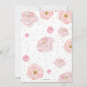 Elephant Floral Geburtstagsparty Einladung Teenage (Rückseite)