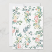 Elephant Floral Greenery Baby Shower von Mail Girl Einladung (Rückseite)