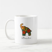 Elephant Floral Keramik Tasse, Freundschaftsgesche Kaffeetasse (Links)