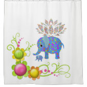 Elephant Floral Shower Vorhang (Vorderseite)
