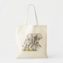 Elephant Floral Tote Bag Tragetasche