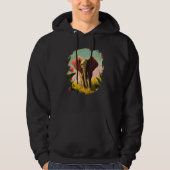 Elephant Flowers Cute Painting Flower Elephant 4 Hoodie (Vorderseite)