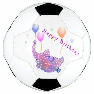 Elephant Flying Balloons Geburtstag Fußball Ball G