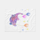 Elephant Flying with Balloons Baby Fleece Blanket (Vorderseite (Horizontal))