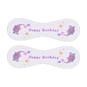 Elephant Flying with Balloons Funny Birthday Gesch Baseball (Paneele)
