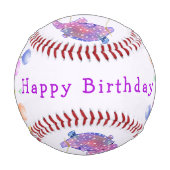 Elephant Flying with Balloons Funny Birthday Gesch Baseball (Vorderseite)