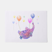 Elephant Flying with Balloons Funny Doormat Fußmatte (Vorderseite)